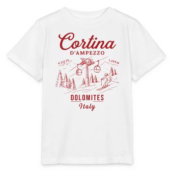 Cortina d'Ampezzo Italy Ski Resort - Vintage Dolom - Stanley/Stella Kinder T-Shirt MINI CREATOR  - Weiß - Vorne - Maike (125cm)