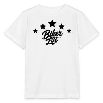 Vie de motard - T-shirt bio MINI CREATOR Stanley/Stella Enfant - blanc - Devant - Maike (125cm)