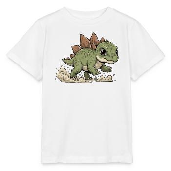 Cheerful Stegosaurus - Stanley/Stella MINI CREATOR Kids’ T-Shirt - white - Front - Maike (125cm)