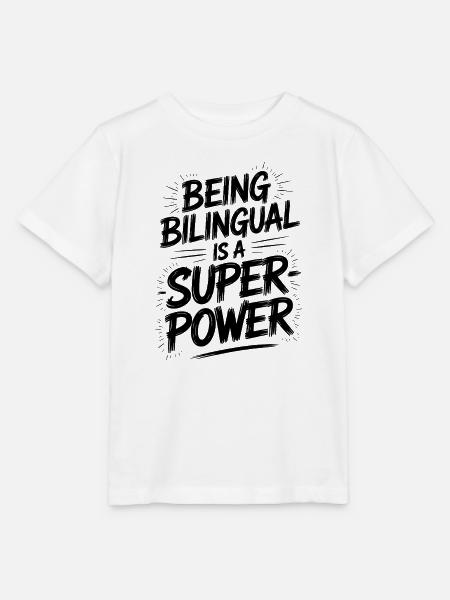 Fremdsprache Sprüche Lustige Fremdsprache Geschenk - Stanley/Stella Kinder T-Shirt MINI CREATOR - Weiß
