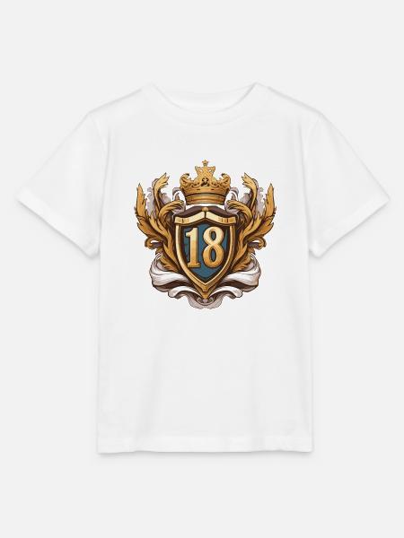 18 Zahl Wappen - Stanley/Stella Kinder T-Shirt MINI CREATOR - Weiß