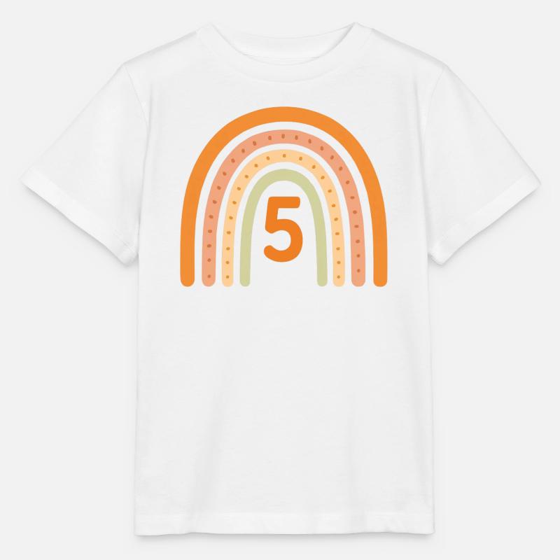 Arc-en-ciel du 5e anniversaire - T-shirt bio MINI CREATOR Stanley/Stella Enfant - blanc
