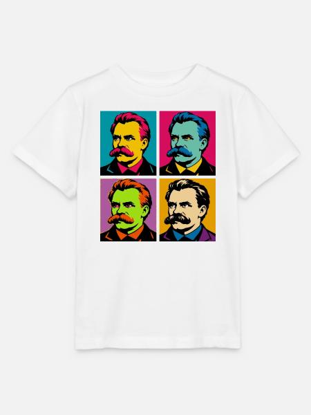 Friedrich Nietzsche Pop-Porträts - Stanley/Stella Kinder T-Shirt MINI CREATOR  - Weiß