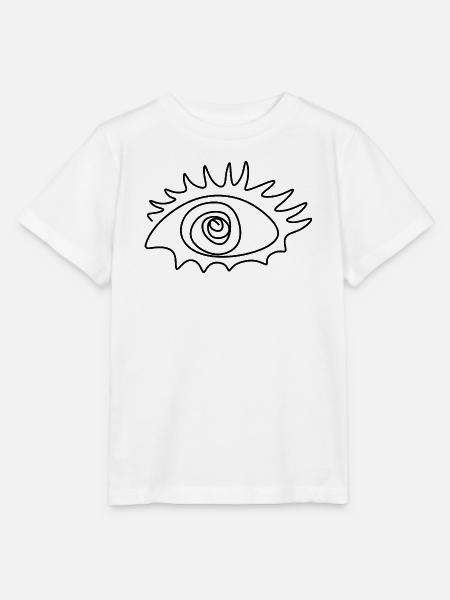 Abstraktes Augendesign - Stanley/Stella Kinder T-Shirt MINI CREATOR  - Weiß