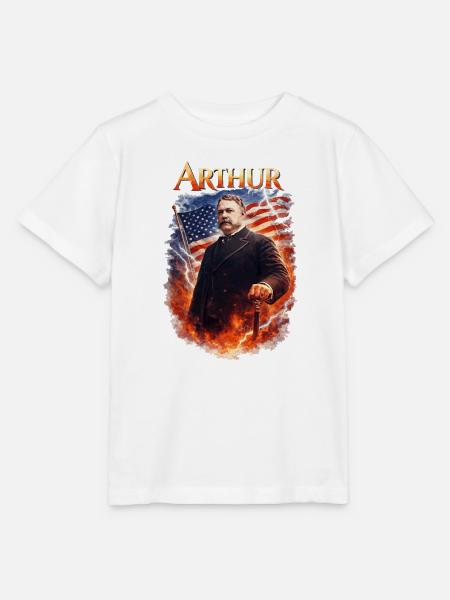 Arthur Patriotischer Feuersturm - Stanley/Stella Kinder T-Shirt MINI CREATOR - Weiß