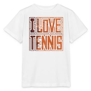 I LOVE TENNIS, Geschenkidee Shirt, hoodie, Socken - Stanley/Stella Kinder T-Shirt MINI CREATOR  - Weiß - Vorne - Maike (125cm)
