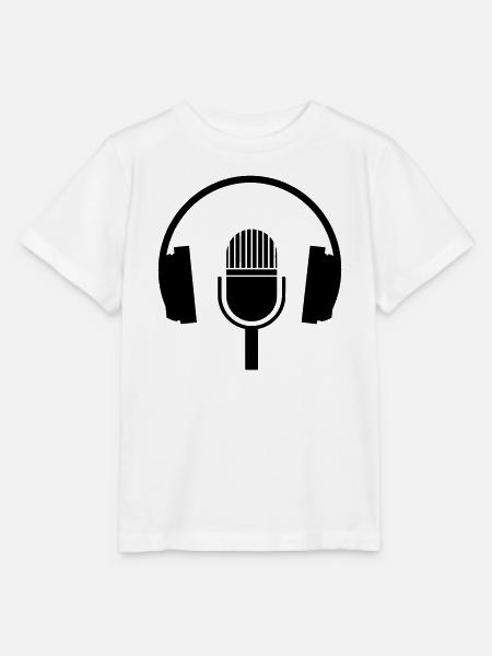 Headphones Kopfhörer Mikrofon - Stanley/Stella Kinder T-Shirt MINI CREATOR - Weiß