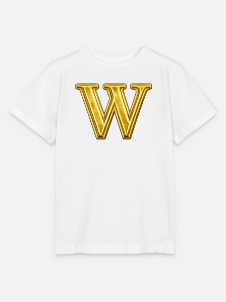 Goldenes W Monogramm - Stanley/Stella Kinder T-Shirt MINI CREATOR - Weiß