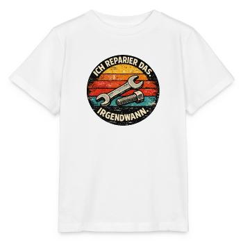 Ich reparier das irgendwann - Stanley/Stella Kinder T-Shirt MINI CREATOR  - Weiß - Vorne - Maike (125cm)