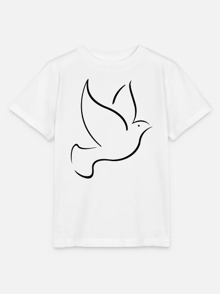 bird dove Taube Vogel peace - Stanley/Stella Kinder T-Shirt MINI CREATOR - Weiß