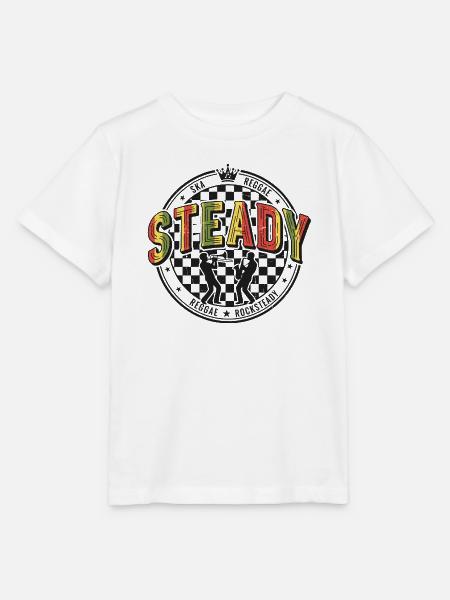 Steady Ska Reggae Circle Logo - Stanley/Stella Kinder T-Shirt MINI CREATOR - Weiß