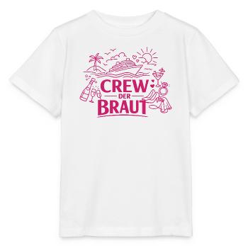 Crew der Braut – JGA Cruise Kreuzfahrt - Stanley/Stella Kinder T-Shirt MINI CREATOR  - Weiß - Vorne - Maike (125cm)
