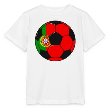 Fußballmannschaft Portugal - Stanley/Stella Kinder T-Shirt MINI CREATOR  - Weiß - Vorne - Maike (125cm)