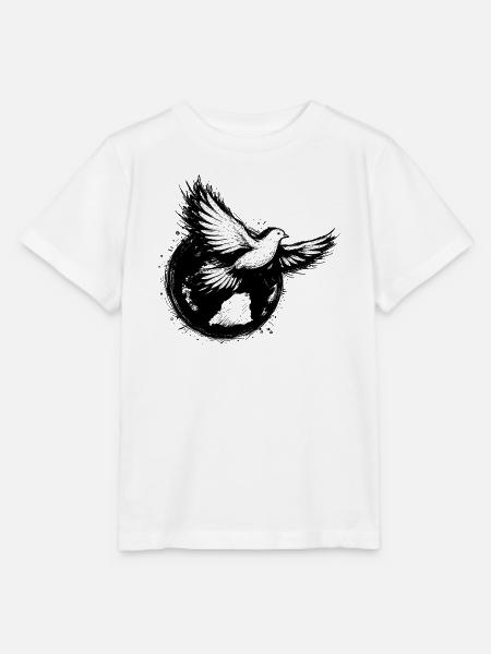 Taube im Globus – Friedenssymbol - Stanley/Stella Kinder T-Shirt MINI CREATOR - Weiß