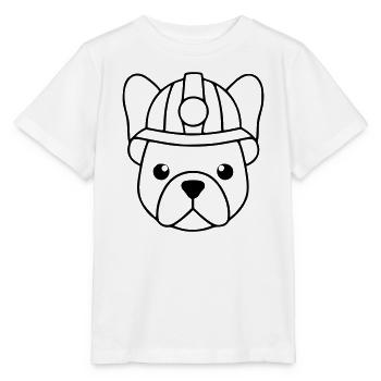 Frenchie Miner Helmet Lamp - Stanley/Stella MINI CREATOR Kids’ T-Shirt - white - Front - Maike (125cm)