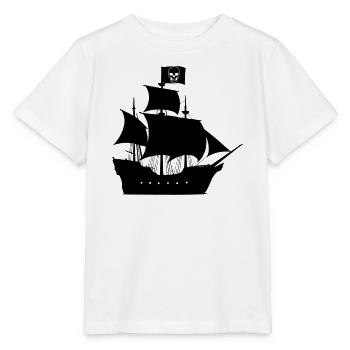 Bateau pirate - T-shirt bio MINI CREATOR Stanley/Stella Enfant - blanc - Devant - Maike (125cm)