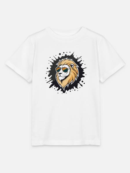 Löwe mit auffälligen Sonnenbrillen - Stanley/Stella Kinder T-Shirt MINI CREATOR  - Weiß