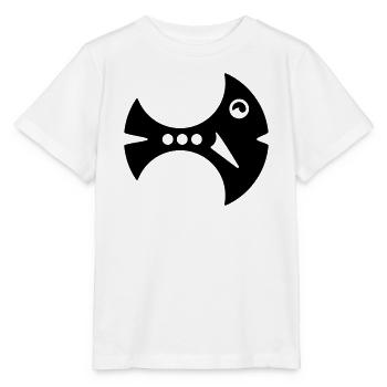 Illustration du poisson faucille Poisson fantastique - T-shirt bio MINI CREATOR Stanley/Stella Enfant - blanc - Devant - Maike (125cm)