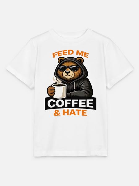 Grumpy Bear Kaffee-Einstellung - Stanley/Stella Kinder T-Shirt MINI CREATOR  - Weiß