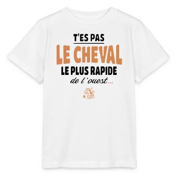 T'es pas le cheval le plus rapide humour - T-shirt bio MINI CREATOR Stanley/Stella Enfant - blanc - Devant - Maike (125cm)