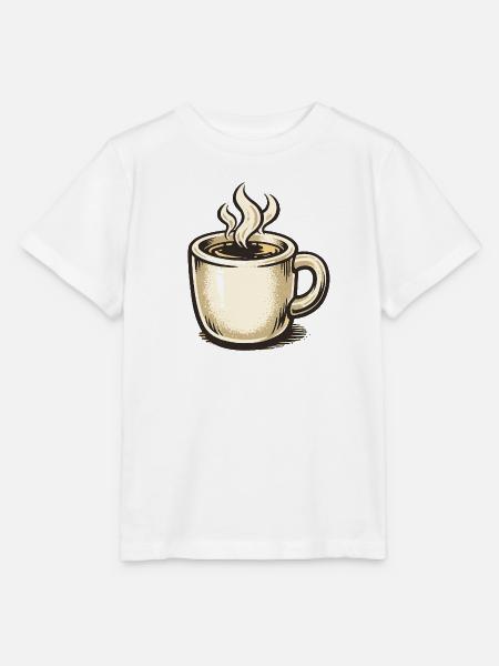 Kaffee-Whimsy Becher Sketch - Stanley/Stella Kinder T-Shirt MINI CREATOR - Weiß