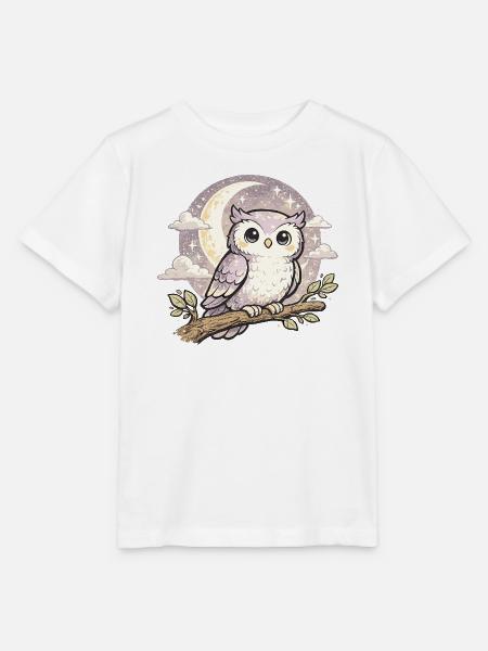 Mondlicht-Eulentraum - Stanley/Stella Kinder T-Shirt MINI CREATOR - Weiß