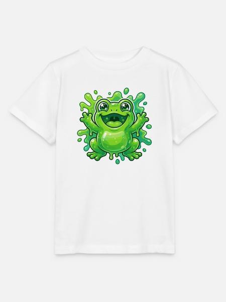 Fröhlicher Frosch Spritz - Stanley/Stella Kinder T-Shirt MINI CREATOR - Weiß