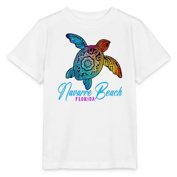 Navarre Beach Tie Dye Sea Turtle Florida Vacation - Stanley/Stella MINI CREATOR Kids’ T-Shirt - white - Front - Maike (125cm)
