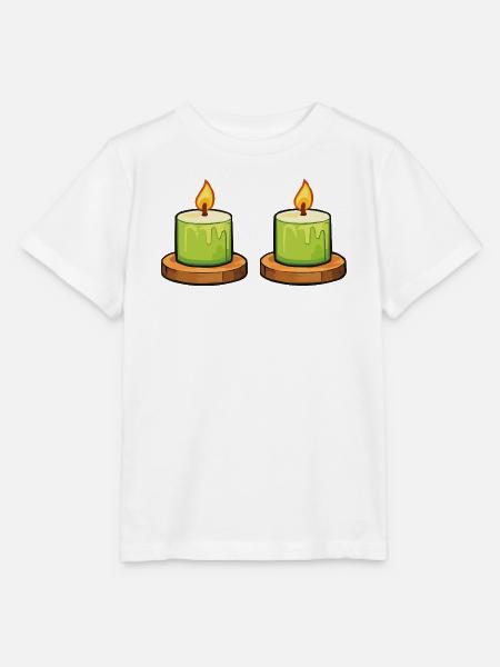 Kerzen Symbol - Stanley/Stella Kinder T-Shirt MINI CREATOR - Weiß