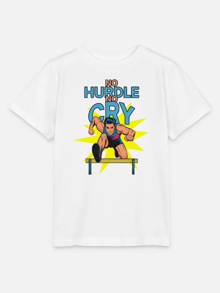 Hürdenlauf: No Hurdle No Cry - Stanley/Stella Kinder T-Shirt MINI CREATOR - Weiß