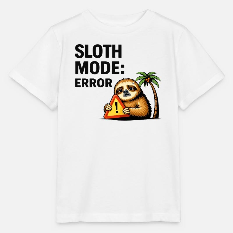 Sloth Mode Error - Stanley/Stella MINI CREATOR Kids’ T-Shirt - white