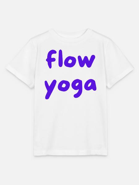 Flow Yoga Handlettering Purpur - Stanley/Stella Kinder T-Shirt MINI CREATOR - Weiß