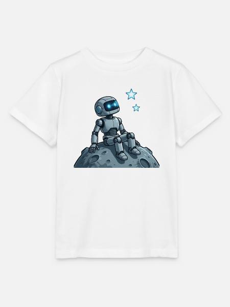 9 Der nachdenkliche Roboter - Stanley/Stella Kinder T-Shirt MINI CREATOR  - Weiß