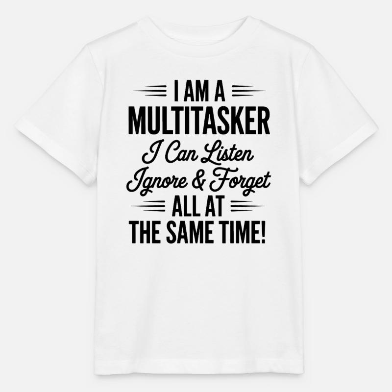 Multitasker Sprüche Sarkasmus Bürohumor Geschenk - Stanley/Stella Kinder T-Shirt MINI CREATOR - Weiß