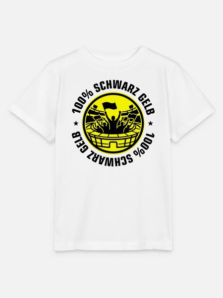 Schwarz Gelb Fans - Stanley/Stella Kinder T-Shirt MINI CREATOR  - Weiß