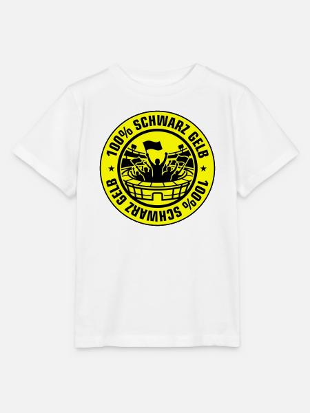 Schwarz Gelb Fans - Stanley/Stella Kinder T-Shirt MINI CREATOR  - Weiß