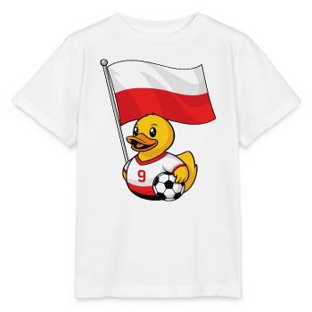 Polen Fußball Fan Shirt für stolze Fans - Stanley/Stella Kinder T-Shirt MINI CREATOR  - Weiß - Vorne - Maike (125cm)