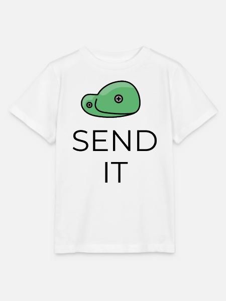 Send it - Boulder Design - Stanley/Stella Kinder T-Shirt MINI CREATOR - Weiß