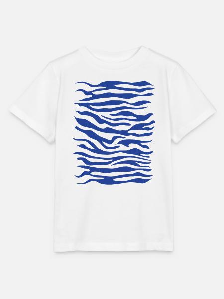 Zebra Muster blau - Stanley/Stella Kinder T-Shirt MINI CREATOR - Weiß