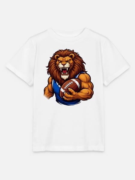 Löwe Football Maskottchen - Stanley/Stella Kinder T-Shirt MINI CREATOR - Weiß
