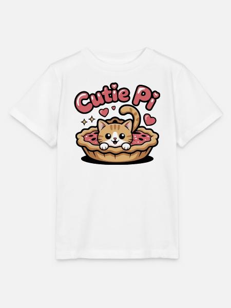 Cutie Pi Katze - Stanley/Stella Kinder T-Shirt MINI CREATOR  - Weiß