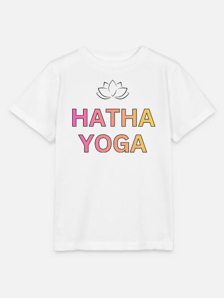 Hatha Yoga Gradient Schrift - Stanley/Stella Kinder T-Shirt MINI CREATOR - Weiß