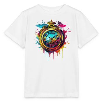 Clock - Time - Timeless - Stanley/Stella MINI CREATOR Kids’ T-Shirt - white - Front - Maike (125cm)