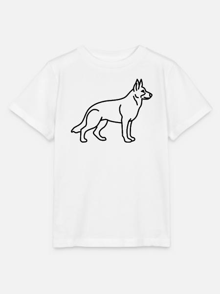 Schäferhund Kontur - Stanley/Stella Kinder T-Shirt MINI CREATOR  - Weiß