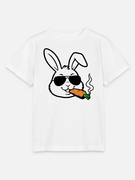 Hase Brille Karotte Comic - Stanley/Stella Kinder T-Shirt MINI CREATOR  - Weiß