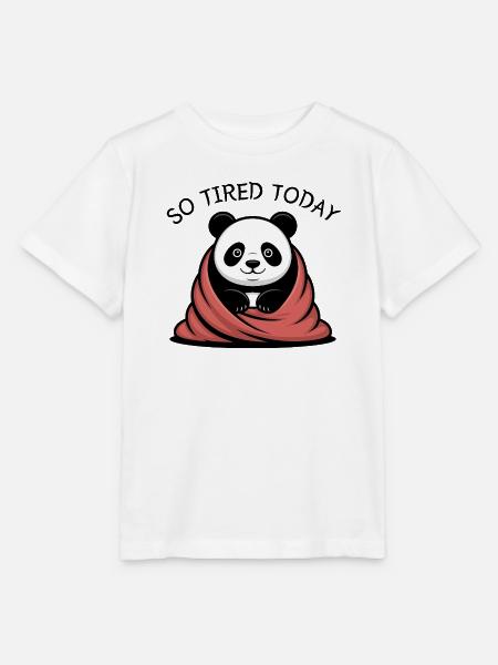 Panda Kuscheltraum unter Decke - Stanley/Stella Kinder T-Shirt MINI CREATOR - Weiß