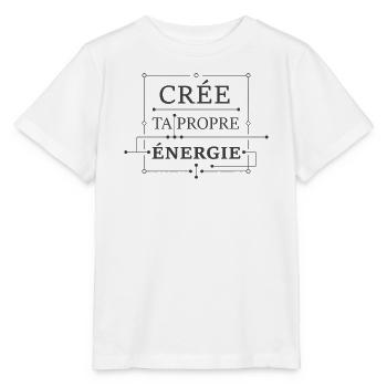 Crée ta propre énergie - T-shirt bio MINI CREATOR Stanley/Stella Enfant - blanc - Devant - Maike (125cm)