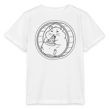 Plan de pizza Hamster Balanced Bike - T-shirt bio MINI CREATOR Stanley/Stella Enfant - blanc - Devant - Maike (125cm)