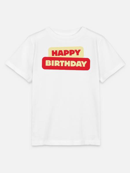 Happy Birthday - Stanley/Stella Kinder T-Shirt MINI CREATOR - Weiß