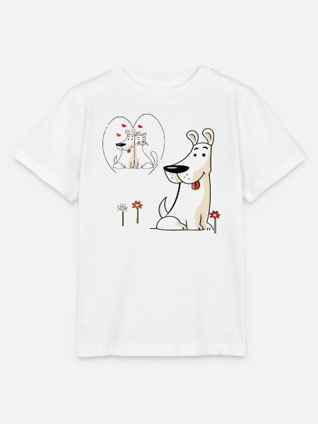 verliebter Hund - Stanley/Stella Kinder T-Shirt MINI CREATOR  - Weiß